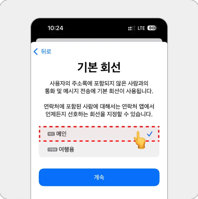 iOS 회선 설정 2