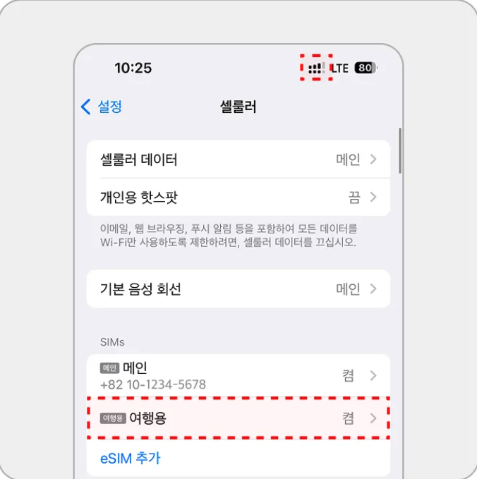 iOS 회선 설정 5
